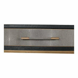 Grey Shagreen Coffee Table With Drawers - LOOMLAN - Moe's Home - Coffee Tables