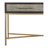 Grey Shagreen Console Table With Drawers - LOOMLAN - Moe's Home - Console Tables