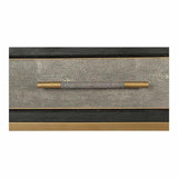 Grey Shagreen Console Table With Drawers - LOOMLAN - Moe's Home - Console Tables