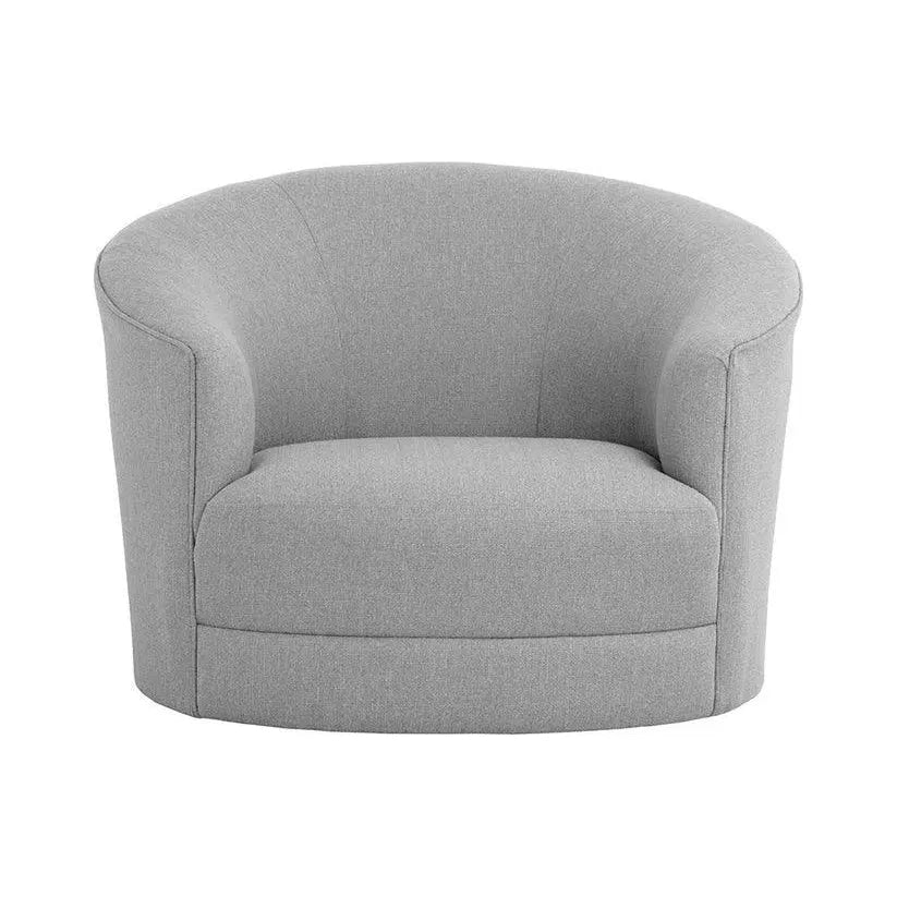 Grimaldi Fabric Swivel Armchair - LOOMLAN - SUNPAN - Club Chairs