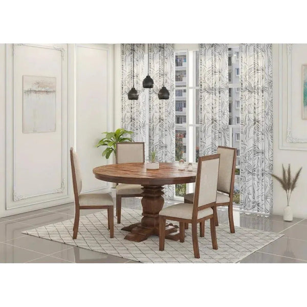 Guru Round Dining Table Solid Wood - LOOMLAN - LOOMLAN - Dining Tables