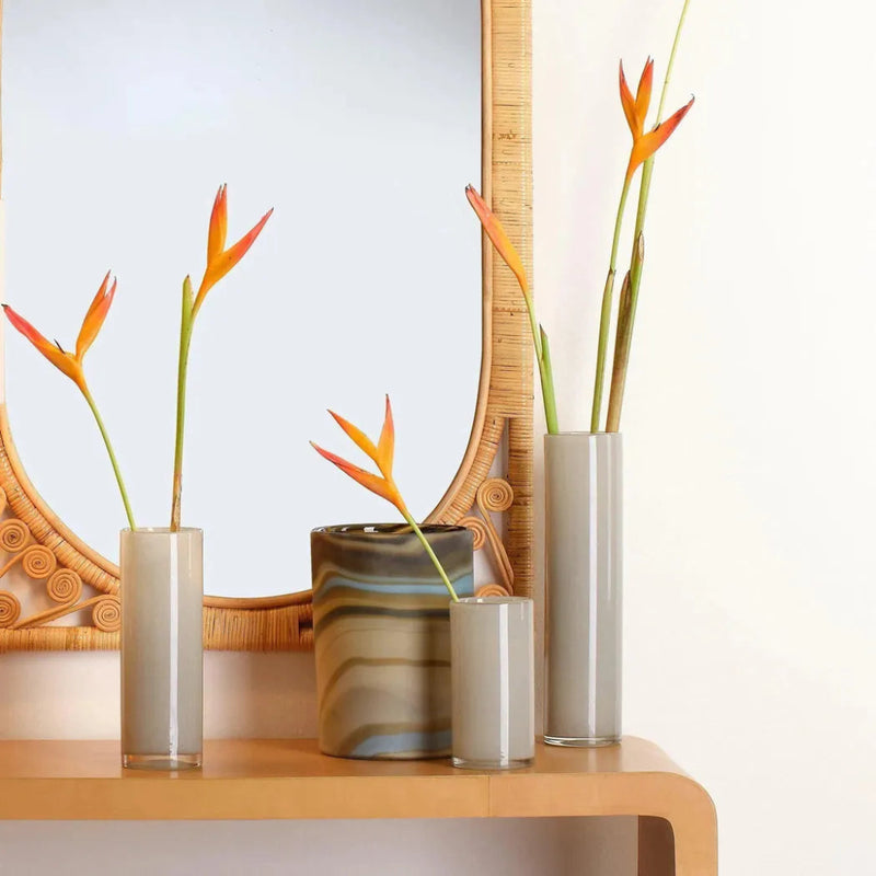 Gwendolyn Hand Blown Glass Cylinder Vases 3PC - LOOMLAN - Jamie Young - Vases & Jars