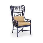 Gwyneth Rattan Frame Comfortable Wing Chair - LOOMLAN - Wildwood - Club Chairs