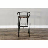 H Bar Height Barstool Wood Seat - LOOMLAN - Sunny D - Bar Stools