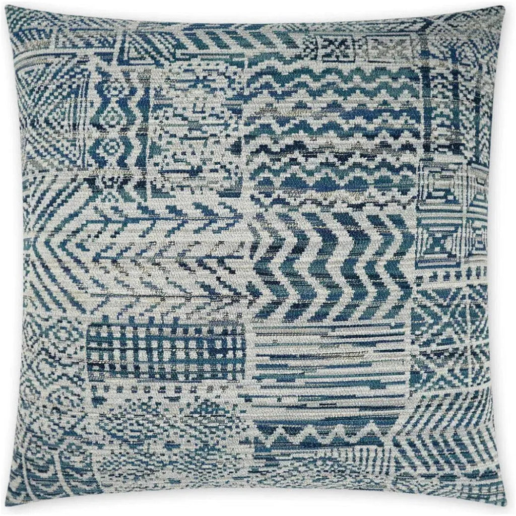 Hallston Indigo Global Blue Large Throw Pillow Insert - LOOMLAN - D.V. Kap - Throw Pillows