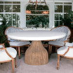 Halo Indoor - Outdoor 60'' Round Dining Table White - LOOMLAN - Artesia - Outdoor Dining Tables