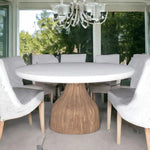 Halo Indoor - Outdoor 60'' Round Dining Table White - LOOMLAN - Artesia - Outdoor Dining Tables