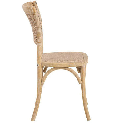 Halsey Wood Framed Armless Side Chair - LOOMLAN - Furniture Classics - Accent Chairs