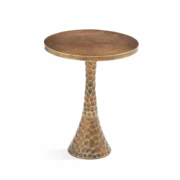 Hammered Brass Scatter Accent Table - LOOMLAN - Bassett Mirror - Side Tables