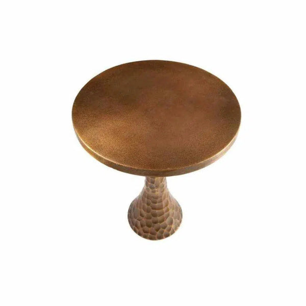 Hammered Brass Scatter Accent Table - LOOMLAN - Bassett Mirror - Side Tables