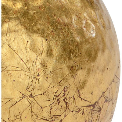 Hammered Gold Ball Warm Glow Sculpture - LOOMLAN - Chelsea House - Statues & Sculptures