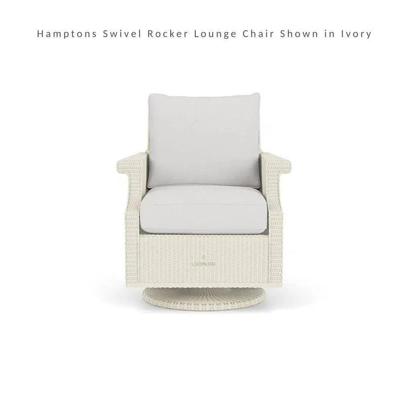 Hamptons Outdoor Wicker Swivel Rocker Lounge Chair - LOOMLAN - Lloyd Flanders - Outdoor Lounge Chairs