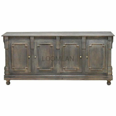 Melveryn Hand Carved Four Doors Sideboard