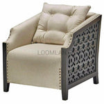 Hand - Panels Club Chair with Throw Pillow - LOOMLAN - LOOMLAN - Club Chairs