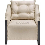 Hand - Panels Club Chair with Throw Pillow - LOOMLAN - LOOMLAN - Club Chairs