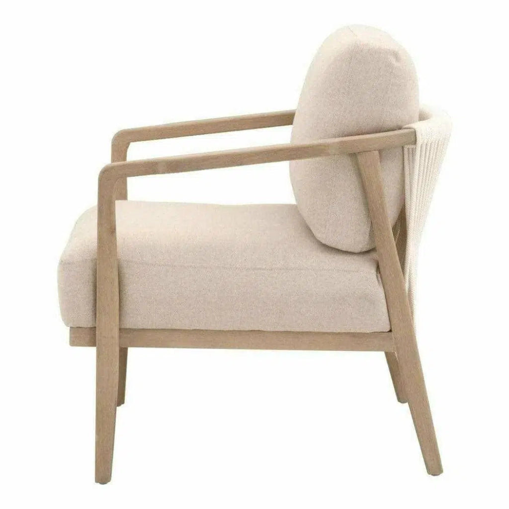 Harbor Club Chair White Rope Smoke Oak - LOOMLAN - Essentials For Living - Accent Chairs