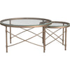 Harrison Metal & Gold Round Cocktail Table - LOOMLAN - Bassett Mirror - Coffee Tables