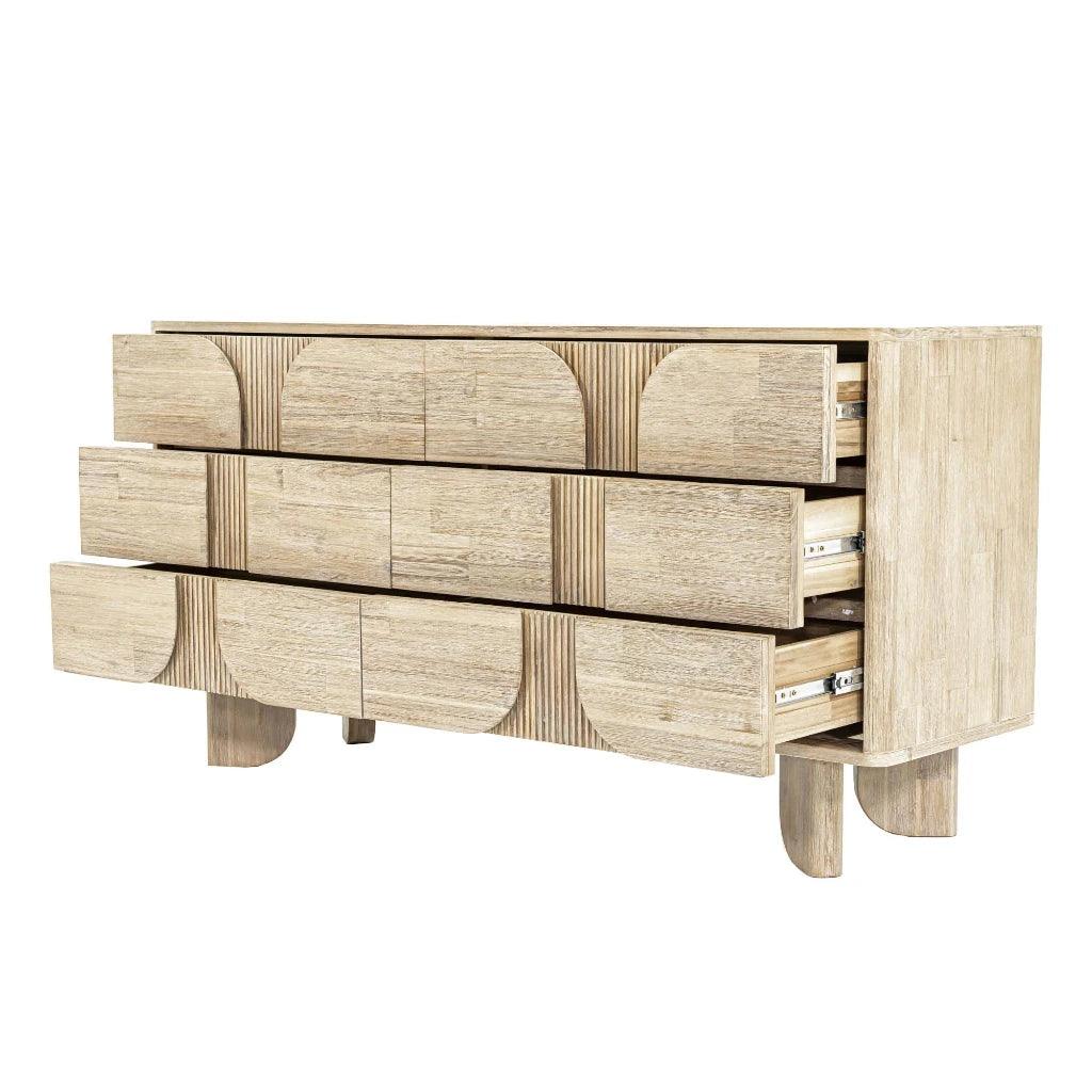 Haru Modern Designed Wooden 6 Drawer Dresser - LOOMLAN - LH Imports - Dressers