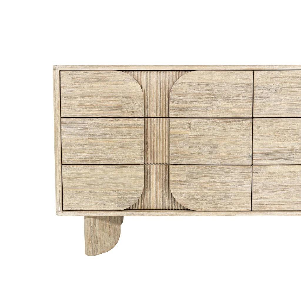 Haru Modern Designed Wooden 6 Drawer Dresser - LOOMLAN - LH Imports - Dressers