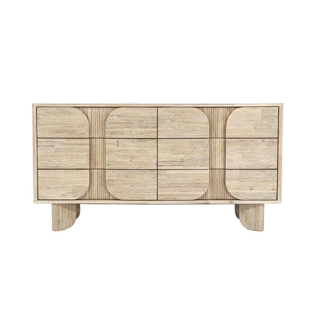 Haru Modern Designed Wooden 6 Drawer Dresser - LOOMLAN - LH Imports - Dressers