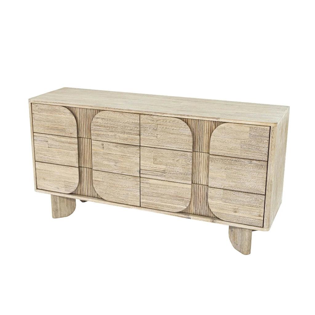 Haru Modern Designed Wooden 6 Drawer Dresser - LOOMLAN - LH Imports - Dressers