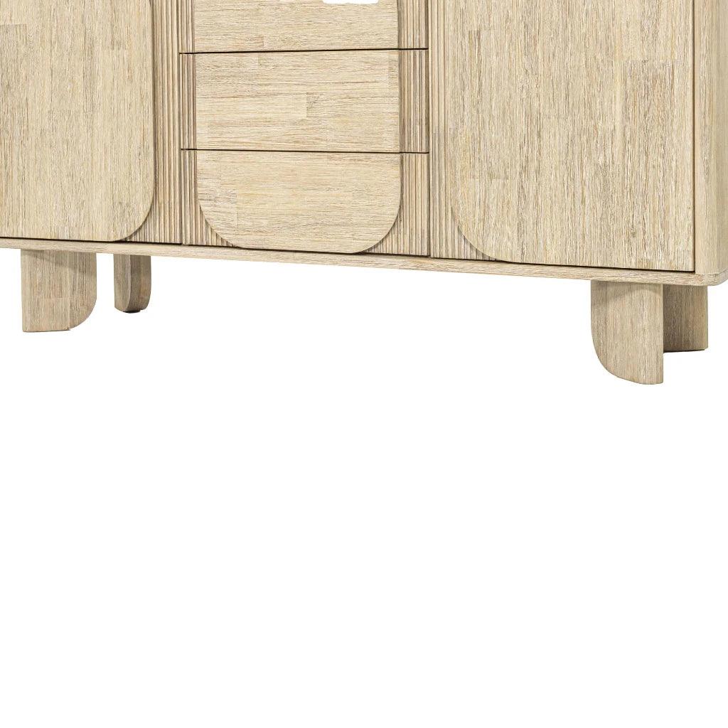 Haru Wooden 5 Center Drawer Sideboard - LOOMLAN - LH Imports - Sideboards