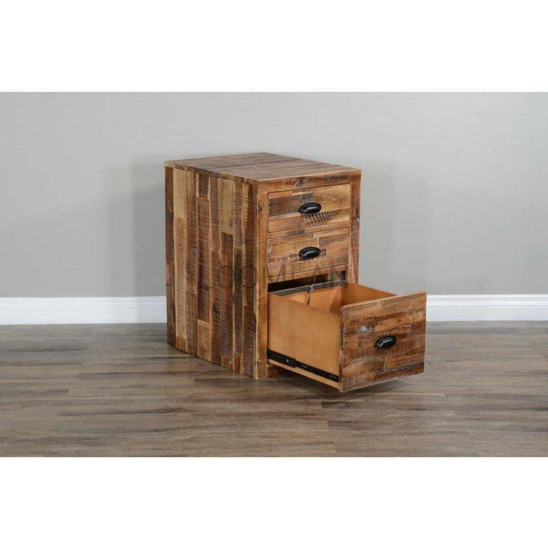 Havana Rustic Acacia File Cabinet - LOOMLAN - Sunny D - Side Tables