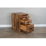 Havana Rustic Acacia File Cabinet - LOOMLAN - Sunny D - Side Tables