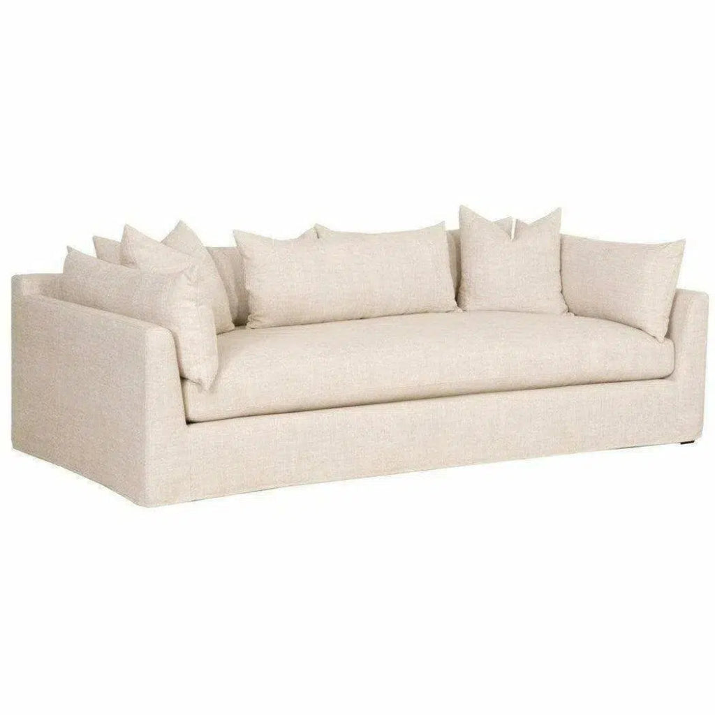 Haven 96" Lounge Slipcover Sofa Bisque Espresso - LOOMLAN - Essentials For Living - Sofas & Loveseats