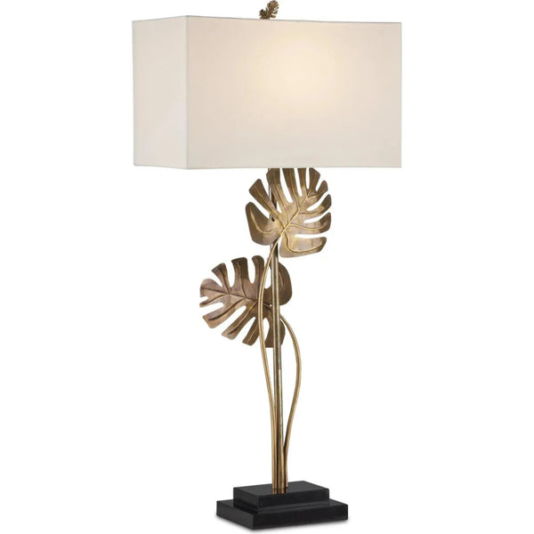 Heirloom Brass Console Table Lamp - LOOMLAN - Currey & Co - Table Lamps