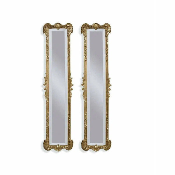 Helena 2 Panel Wall Mirrors 50" Rectangle Gold Leaf - LOOMLAN - Bassett Mirror - Wall Mirrors