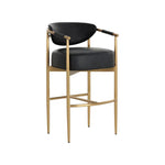 Heloise Leather Handsome Barstool - LOOMLAN - SUNPAN - Bar Stools