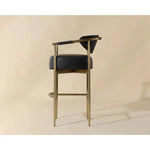 Heloise Leather Handsome Barstool - LOOMLAN - SUNPAN - Bar Stools