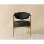 Heloise Leather Handsome Dining Armchair - LOOMLAN - SUNPAN - Dining Chairs