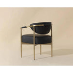 Heloise Leather Handsome Dining Armchair - LOOMLAN - SUNPAN - Dining Chairs