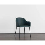 Hensley Leather Modern Dining Armchair - LOOMLAN - SUNPAN - Dining Chairs