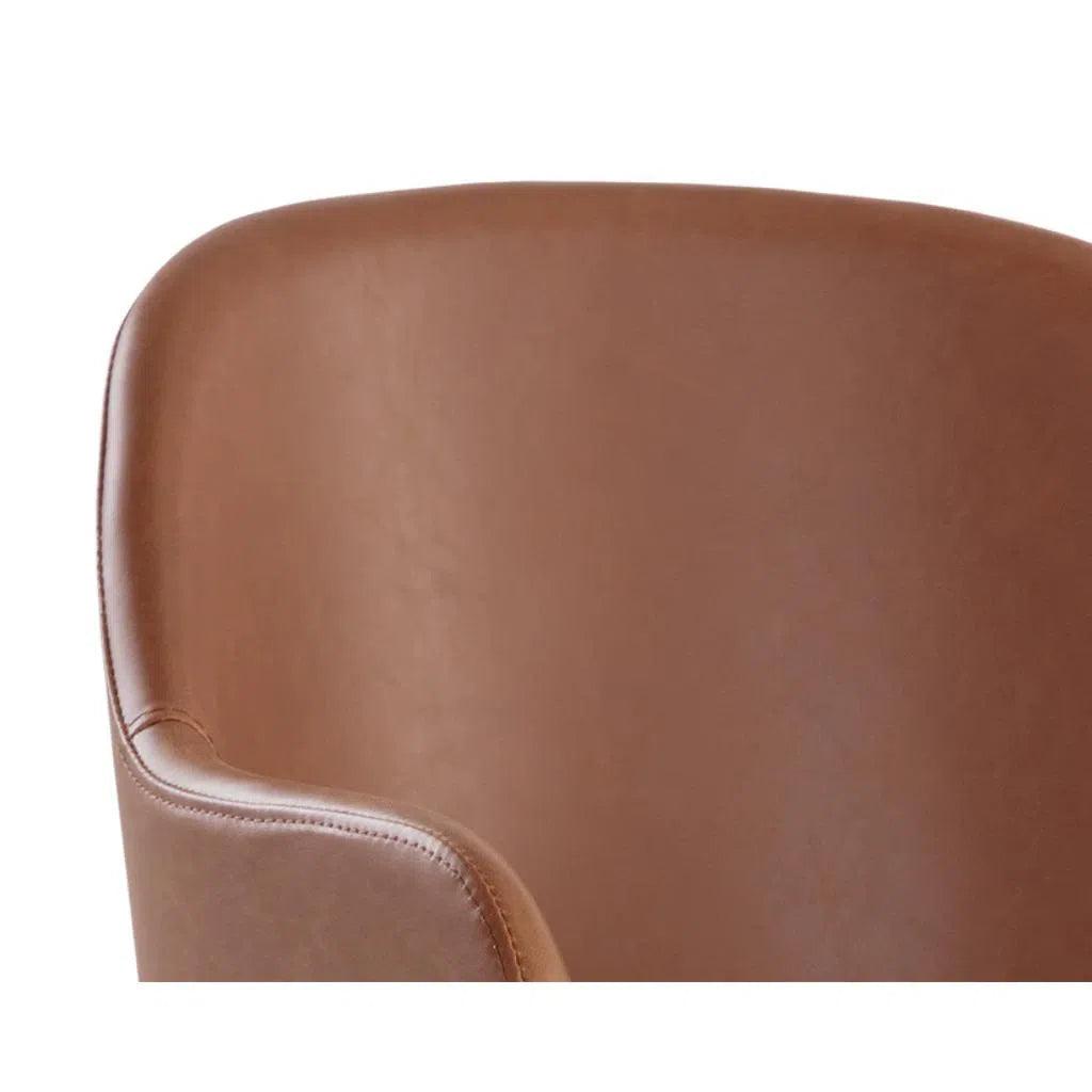 Hensley Leather Modern Dining Armchair - LOOMLAN - SUNPAN - Dining Chairs