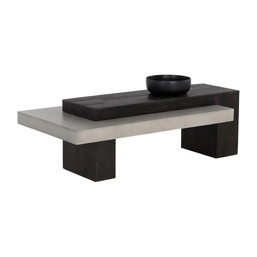 Herriot Concrete Outdoor Rectangular Coffee Table - LOOMLAN - SUNPAN - Outdoor Coffee Tables