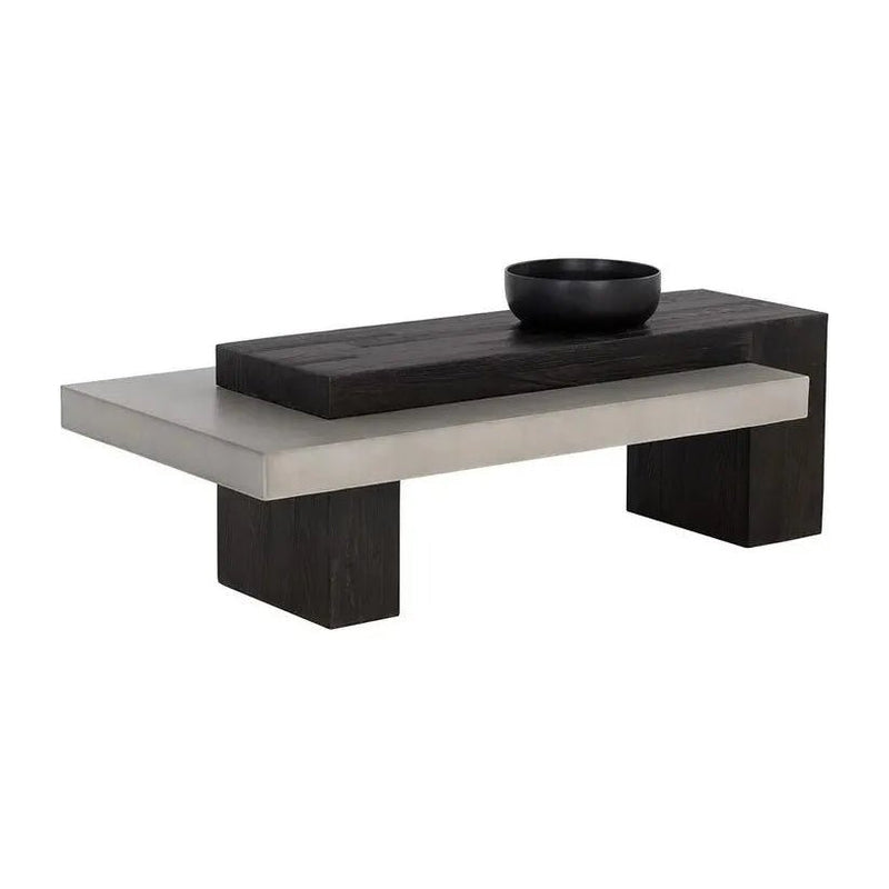 Herriot Concrete Outdoor Rectangular Coffee Table - LOOMLAN - SUNPAN - Outdoor Coffee Tables