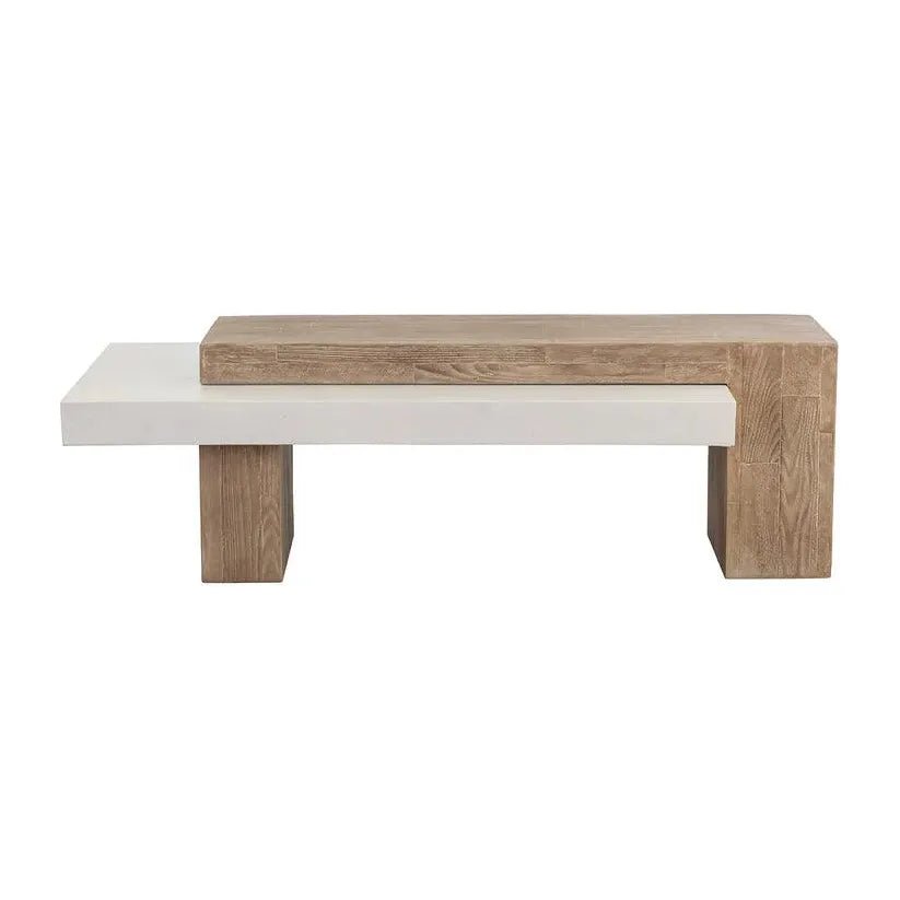 Herriot Concrete Outdoor Rectangular Coffee Table - LOOMLAN - SUNPAN - Outdoor Coffee Tables