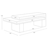 Herriot Concrete Outdoor Rectangular Coffee Table - LOOMLAN - SUNPAN - Outdoor Coffee Tables