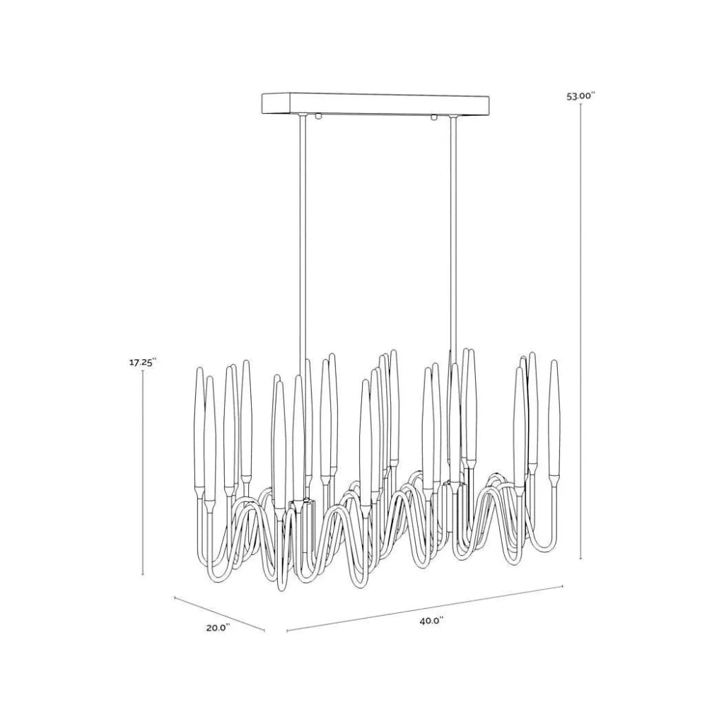 Hestia Iron Framed Chandelier - LOOMLAN - SUNPAN - Chandeliers