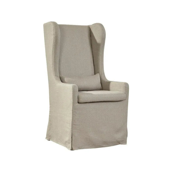 Highback Linen Host Chair Set of 2 - LOOMLAN - Furniture Classics - Dining Chairs