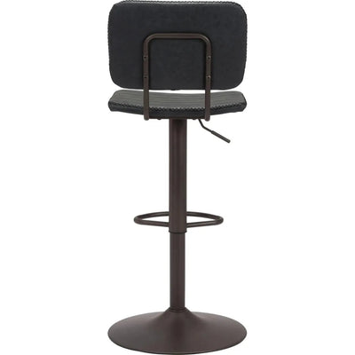 Holden Bar Chair Vintage Black - LOOMLAN - Zuo Modern - Bar Stools