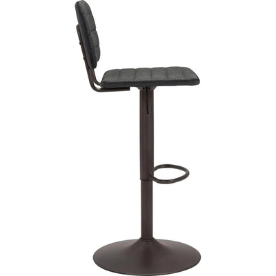 Holden Bar Chair Vintage Black - LOOMLAN - Zuo Modern - Bar Stools