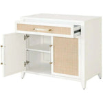 Holland White Rattan Scandinavian Nightstand - LOOMLAN - Essentials For Living - Nightstands