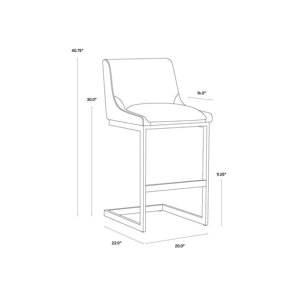 Holly Fabric Barstool - LOOMLAN - SUNPAN - Bar Stools