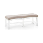 Hollywood Acrylic Made Bedroom Bench - LOOMLAN - Chelsea House - Bedroom Benches