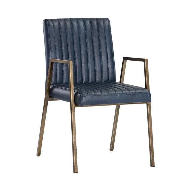 Homer Leather Dining Armchair - LOOMLAN - Dining Chairs