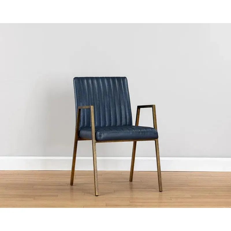 Homer Leather Dining Armchair - LOOMLAN - Dining Chairs